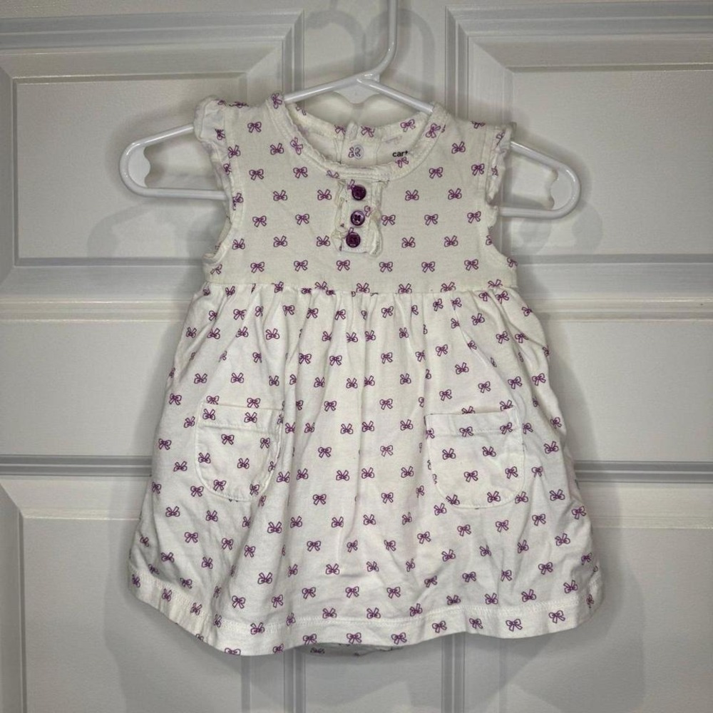 Carters Girls‎ Bow Romper Dress Size 3 Months